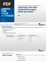 Download Opportunity in the Indian Double Wall Corrugated DWC Pipes Market_Feedback OTS_2014 by Feedback Business Consulting Services Pvt Ltd SN233315795 doc pdf