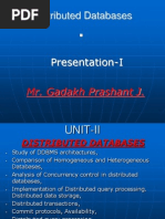 Distributed Databases: Presentation-I
