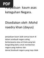 Perpaduan Kaum Asas Keteguhan Negara Pdf