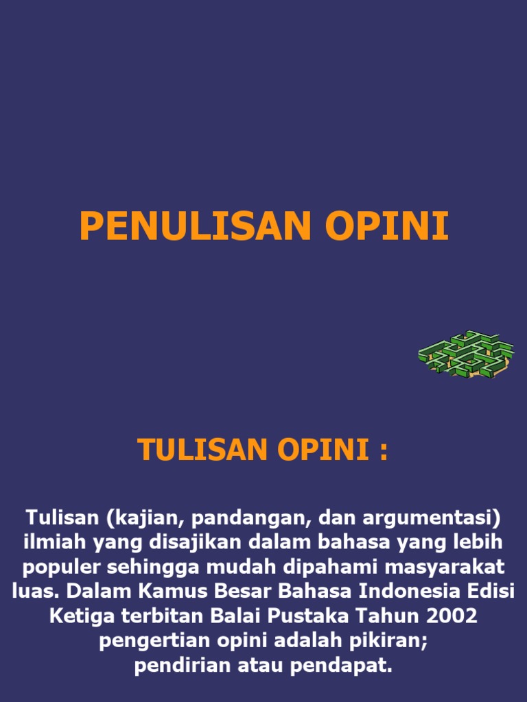Panduan Menulis Opini yang Efektif | PDF