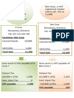 A Corp. Malaybalay, Bukidnon TIN: VAT 125-456-789 Bee Corp. Malaybalay, Bukidnon TIN: VAT 145-456-789