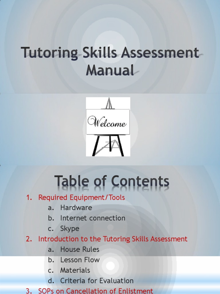 RareJob Tutor Assessment Guidelines | PDF | Internet Access | Tutor