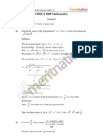 CBSE X 2009 Mathematics: Section B