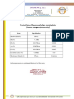 Siarczan manganu jednowodny, Manganous Sulfate Monohydrate - Chemiglob.com 