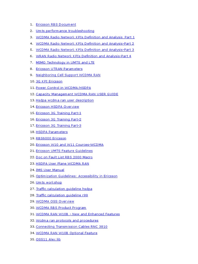 Ericsson RBS Document | PDF | Computer Networking | Telecommunications