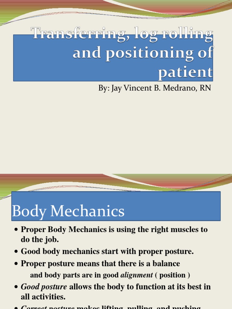 Transferring, Logrolling and Positioning | PDF | Wheelchair | Chair