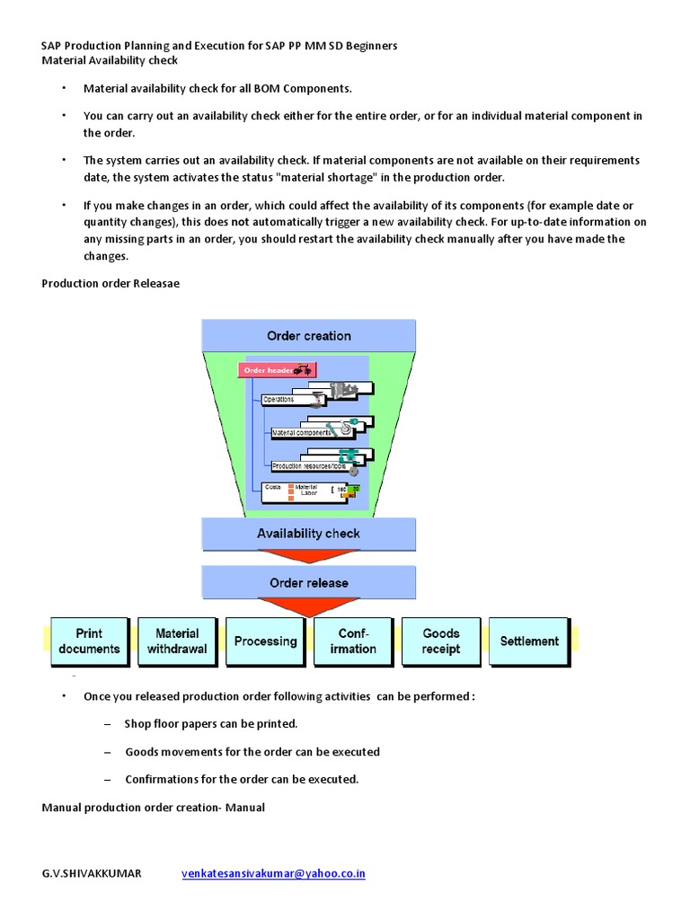 SAP PP MM SD: Production Planning Guide | PDF | Logistics | Production ...