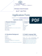 Application Form Summer School2014