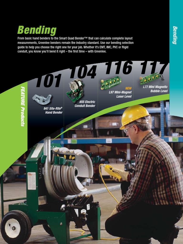 Greenlee Bending Catalog PDF Pipe (Fluid Conveyance) Screw
