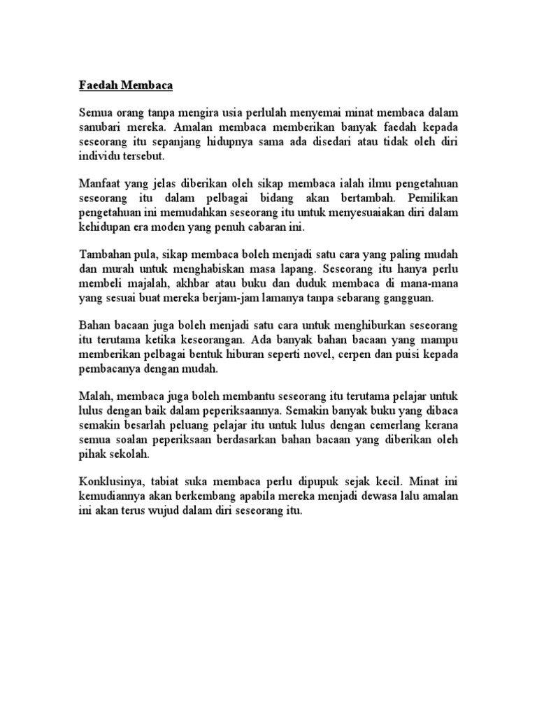 Amalan Faedah Membaca