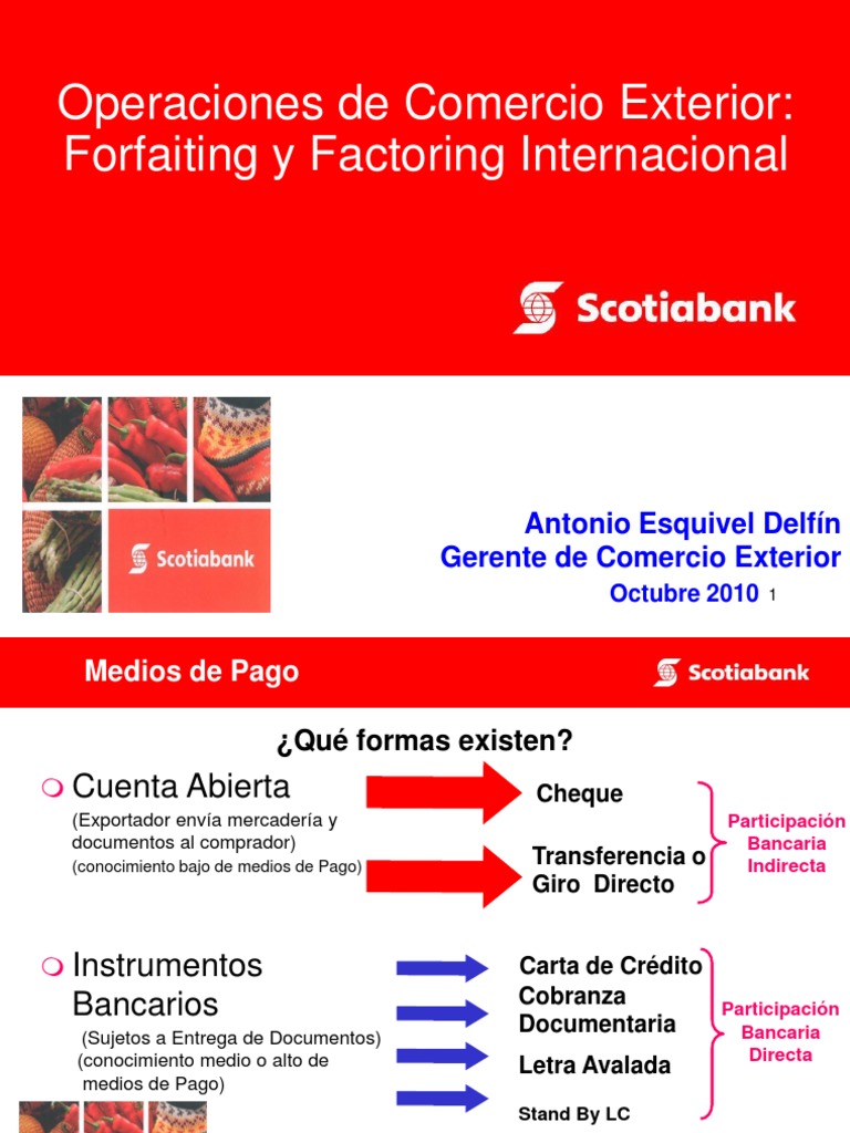 Financiamiento de Comercio Exterior- Factoring Int  Carta 