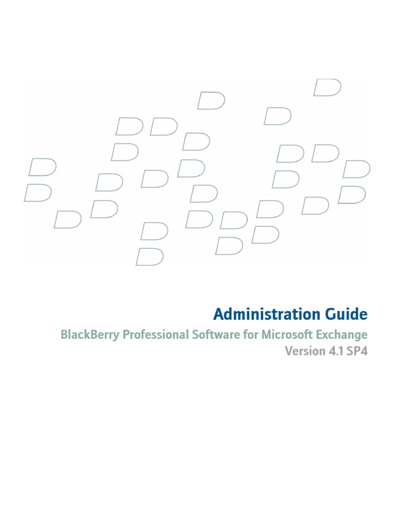Administration Guide Blackberry Professional Software For Microsoft