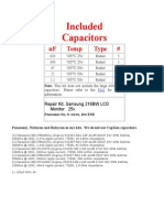Included Capacitors: Uf Temp Type #