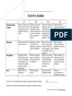 Multidimensional Fluency Rubric 4 Factors