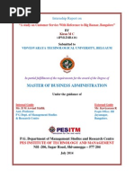 Download A Study on customer service with reference to Big Bazaar Banglore by Kiranmc Foru SN233358541 doc pdf
