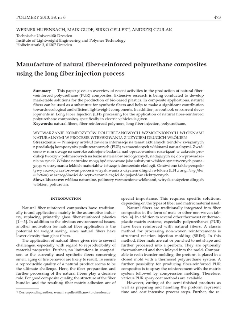 Natural Fiber-Reinforced PU Composites | PDF | Composite Material | Fibers