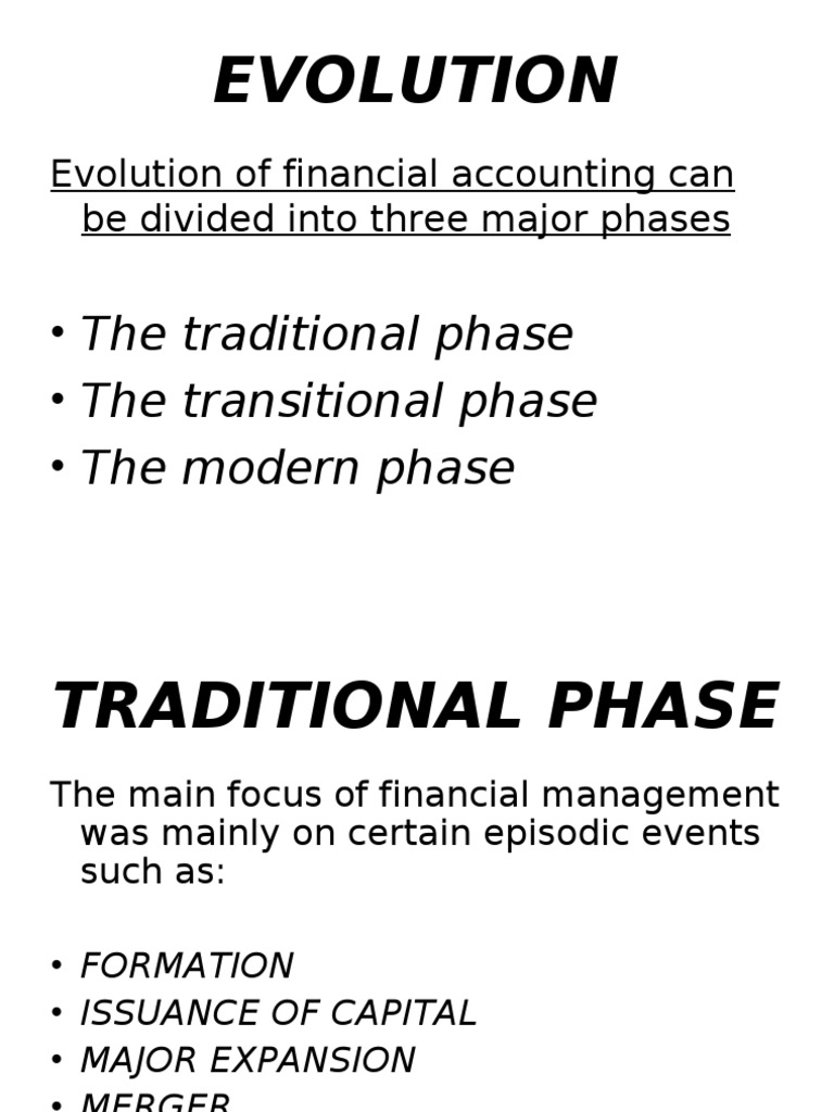 Phases of Financial Management Evolution | PDF | Wealth | Financial ...