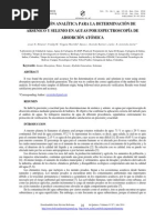 Download EVALUACIN ANALTICA PARA LA DETERMINACIN DE ARSNICO Y SELENIO EN AGUAS POR ESPECTROSCOPA DE ABSORCIN ATMICA by Bolivian Journal of Chemistry SN233372081 doc pdf