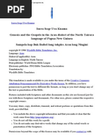 Arau Dialect of Tairora Bible Papua New Guinea