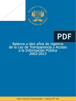 DP - Balance 10 años (2003-2013)