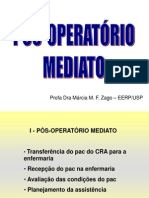 Pós-operatório mediato: avaliação e complicações