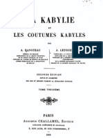 La Kabylie et les Coutumes kabyles 3/3, par Hanoteau et Letourneux, 1893