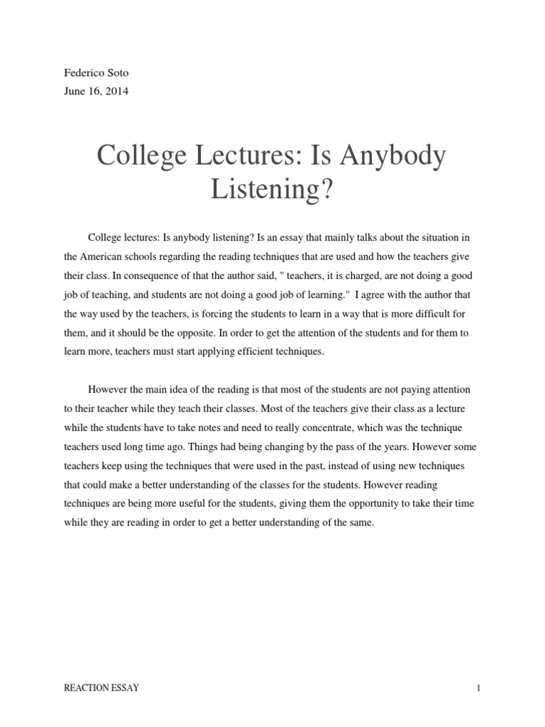 Lecture essay picture