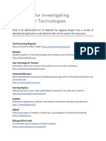 Resources For Investigating Educational Technologies