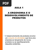 Aula 01 - Ergonomia e desenvolvimento de produtos