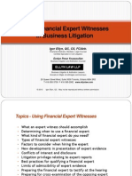 Using Financial Expert Witnesses in Business Litigation