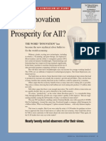 Does innovation lead to prosperity for all?
