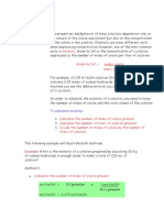 Calculating Molarity