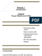 Visual Studio and XNA