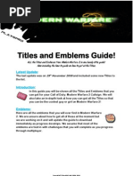 Titles and Emblems Guide Mw2