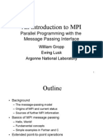 An Introduction To MPI: Parallel Programming With The Message Passing Interface