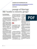 Honourable Mwaura Newspaper Comments Marriage Bill 2013