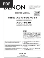 Download Denon AVR-1907 Service V02 by faroltek SN23341579 doc pdf