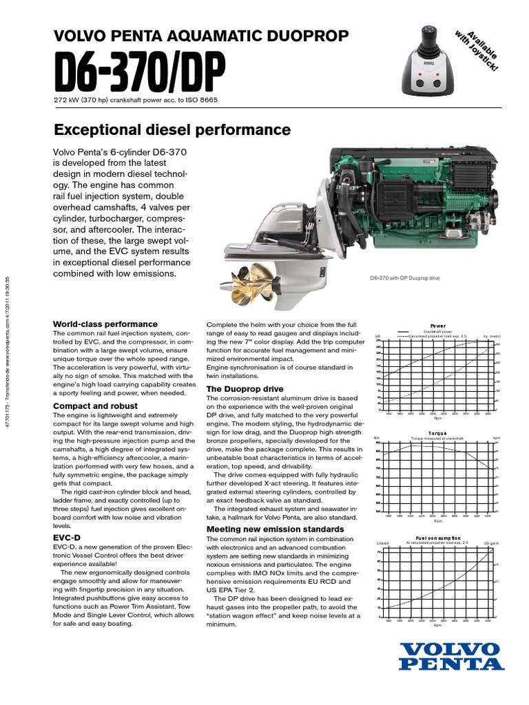 Volvo Penta D6370 Diesel Engine Engines