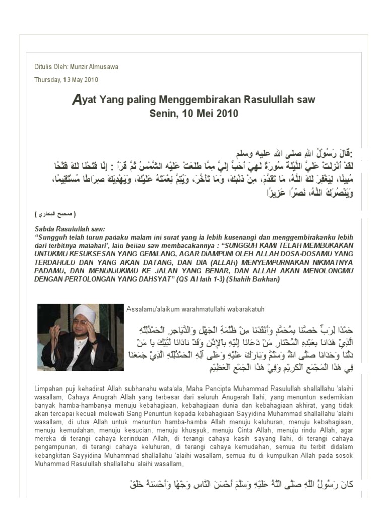 Al Habib Munzir Al Musawa Kumpulan Tausiyah