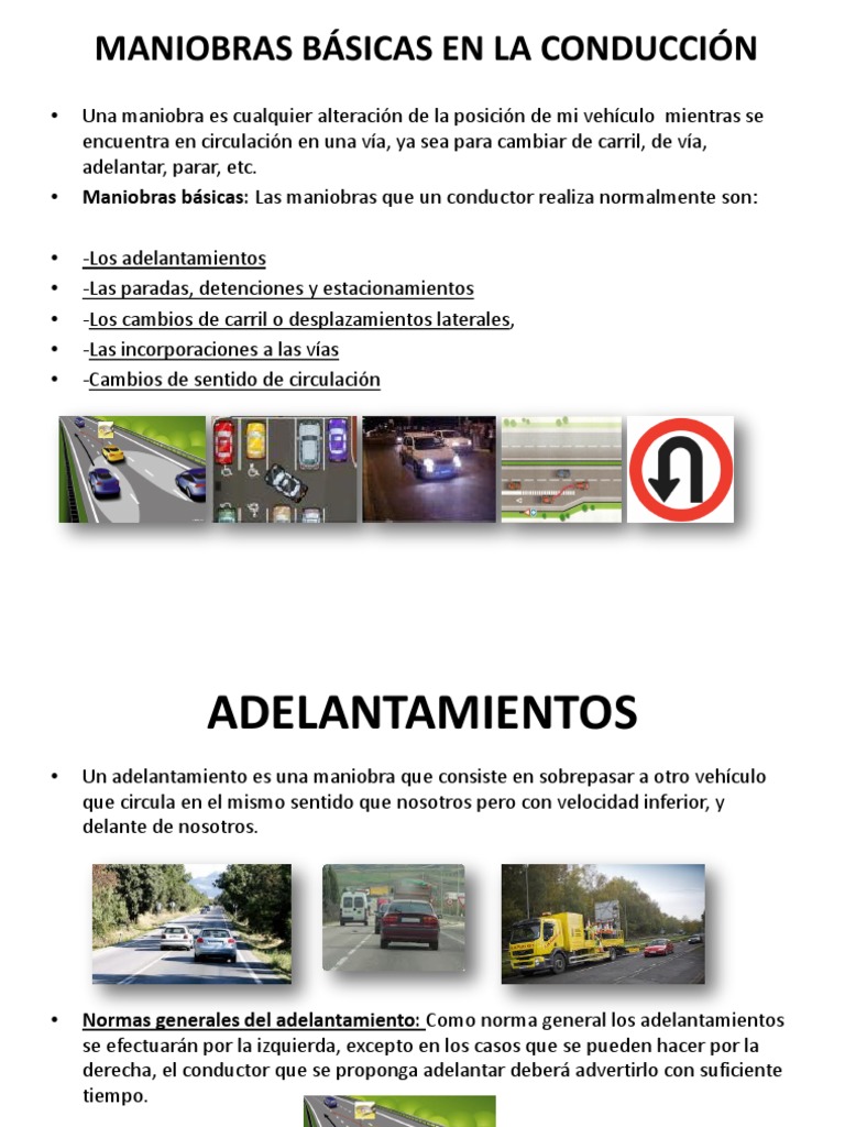 Maniobras Básicas en La Conducción | PDF | Semáforo | Transporte, image size:768x1024