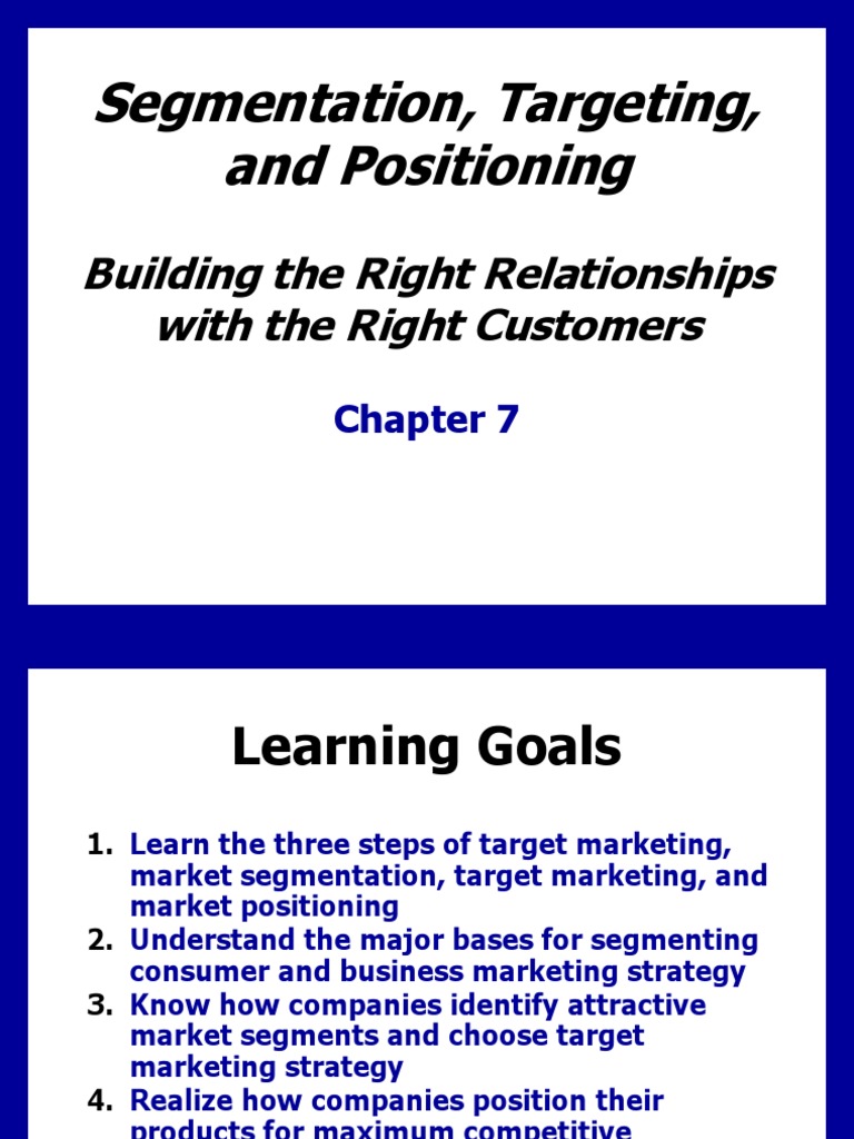 Target Marketing: Segmentation & Positioning | PDF