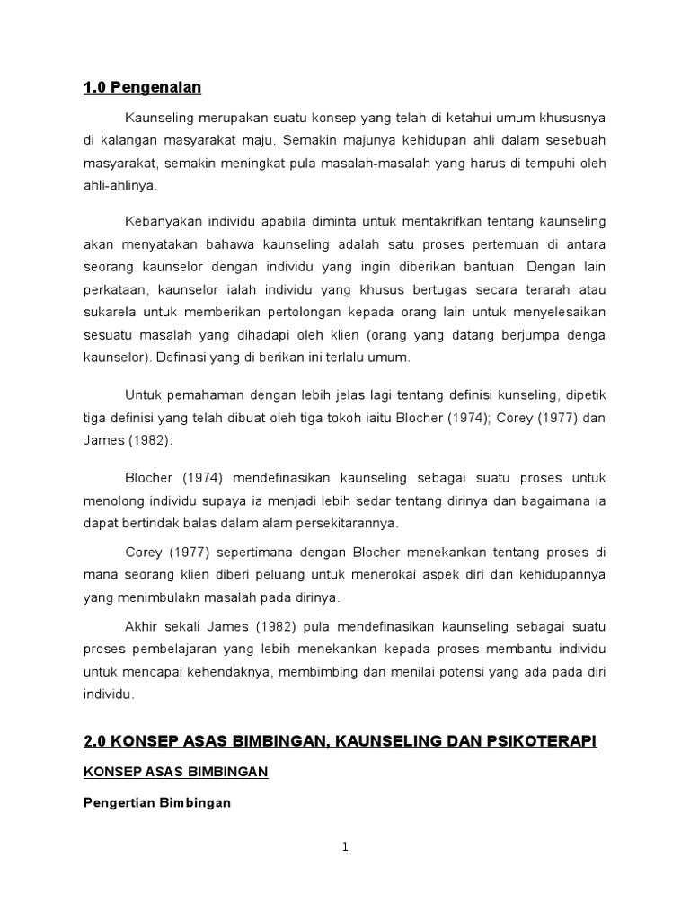 Konsep Asas Bimbingan Pdf