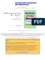 Web page design in 7 days