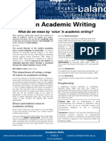 Voice in Academic Writing 