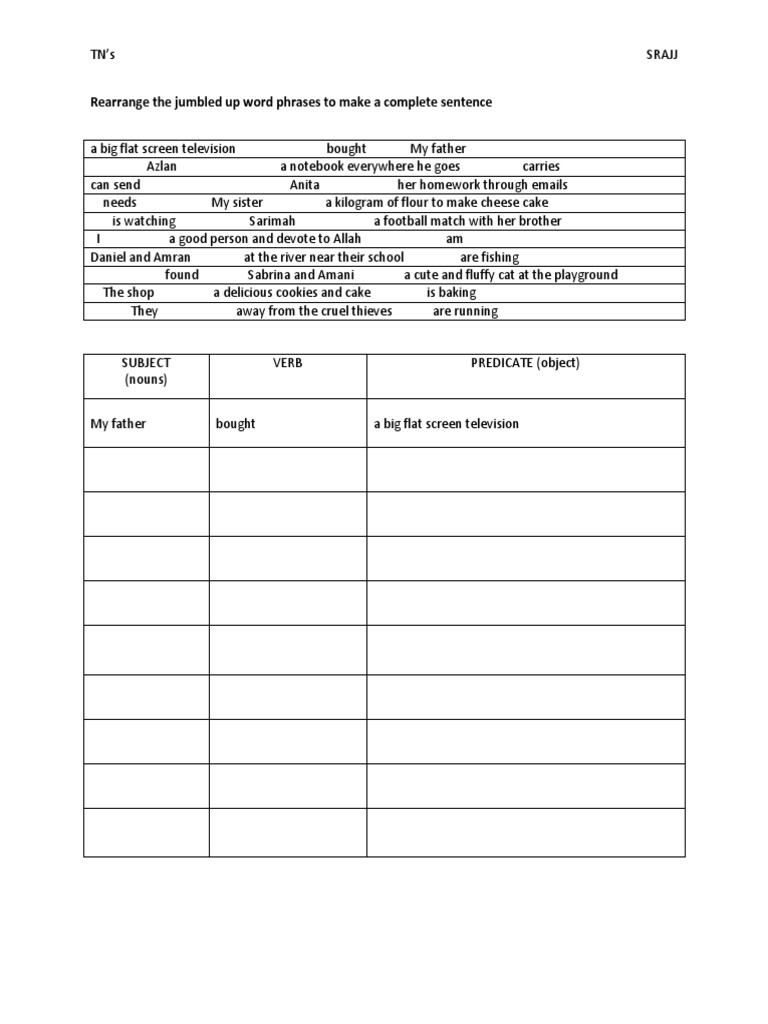 Rearranging Jumbled Sentences | PDF