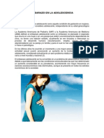 Embarazo en La Adolescencia Informe
