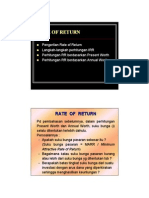 Ekotek5 Rate of Return