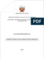 Norma Técnica de Planificación Familiar