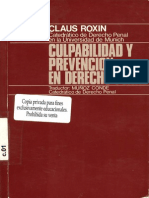 Culpabilidad y Prevencion en Derecho Penal - Claus Roxin PDF