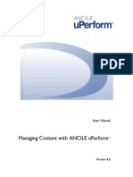 ANCILE UPerform 4.50.0 Managing Content